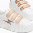 Baskets éclair blanc et rose gold à scratchs - Bonnie - Vanessa Wu