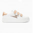 Baskets éclair blanc et rose gold à scratchs - Bonnie - Vanessa Wu