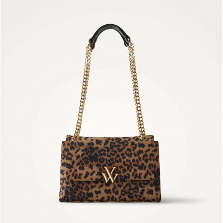 Sac à main léopard à chaîne - Méline - Vanessa Wu