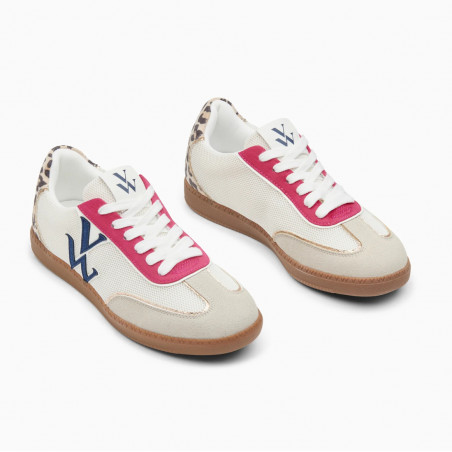 Baskets monogramme multicolores à semelle rétro - Charlize - Vanessa Wu