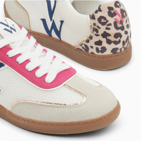 Baskets monogramme multicolores à semelle rétro - Charlize - Vanessa Wu