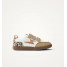 Baskets éclair Mini blanc et camel à semelle rétro - Oxane - Vanessa Wu