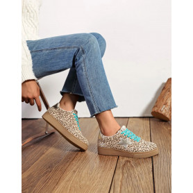 Basket femme leopard -...