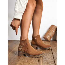 Bottines femme Camel -...