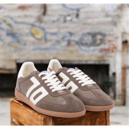 Cloud sand cuir éponge taupe suède taupe - Back70