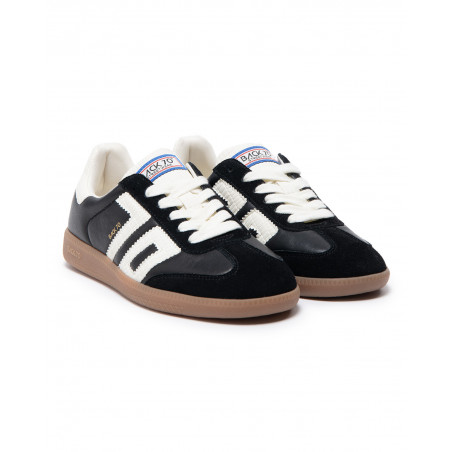 Cloud éponge en cuir noir nuage lait en daim noir - Back70