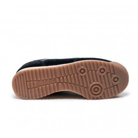Jogger en cuir et suédine Black & Gold - Back70