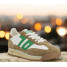 Jogger Femme en cuir blanc suédine camel - Back70