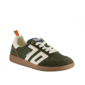 Ghost Femme cuir&nylon olive ligne orange - Back70