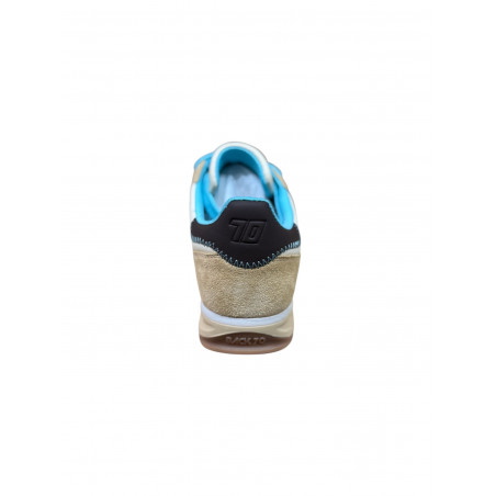 Jogger Femme en cuir beige suédine coffee - Back70