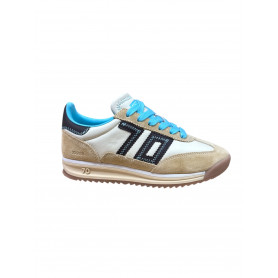 Jogger Femme en cuir beige suédine coffee - Back70