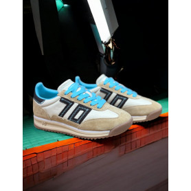 basket jogger cuir a lacets
