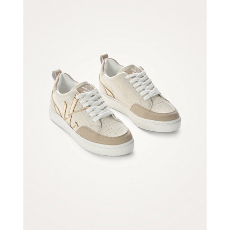 Basket monogramme beige & or - Joyce - Vanessa Wu