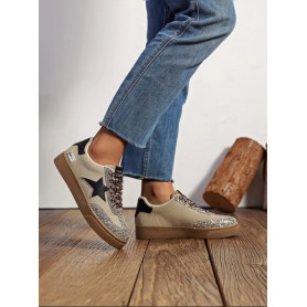 Basket femme beige - Nour -...