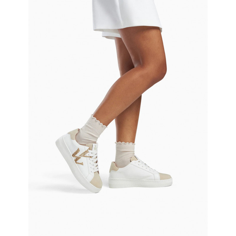 Baskets monogramme beige - Lou - Vanessa Wu