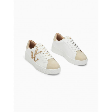 Baskets monogramme beige - Lou - Vanessa Wu