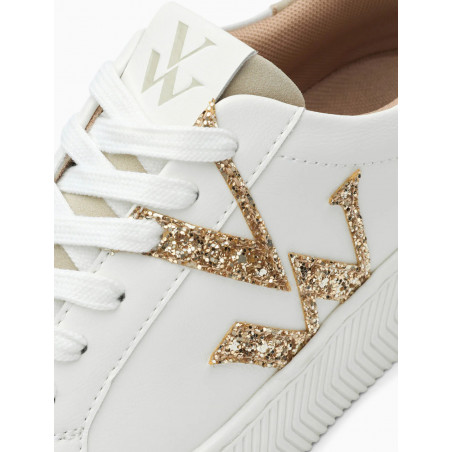 Baskets monogramme beige - Lou - Vanessa Wu