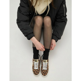 baskets éclair leopard lacets