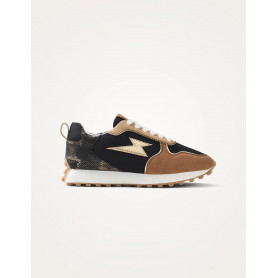 Baskets éclair noir&camel - Lunelle - Vanessa Wu