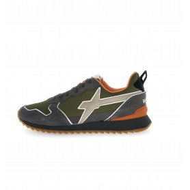 basket homme cuir nylon