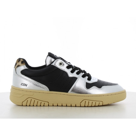 Casual sneakers women Silver - Icon métallic low - SJ