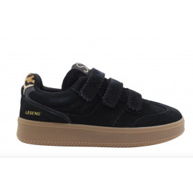 Casual sneakers women Black - Légend suede velcro - SJ