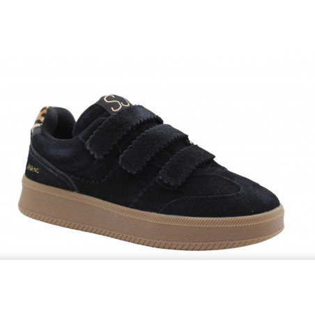 Casual sneakers women Black - Légend suede velcro - SJ
