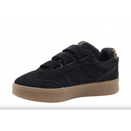 Casual sneakers women Black - Légend suede velcro - SJ