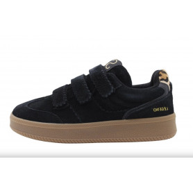 basket scratch velcro cuir croute noir