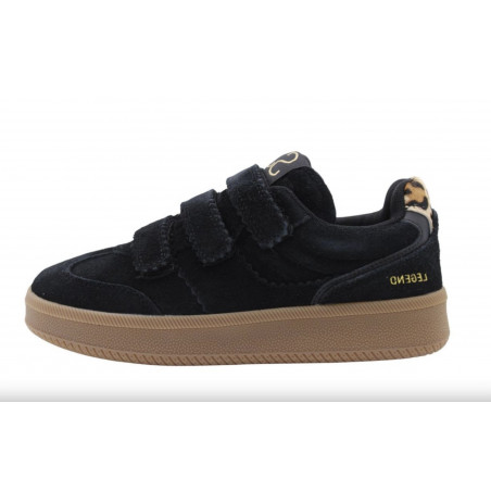 basket scratch velcro cuir croute noir