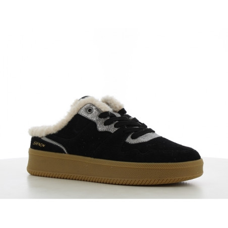 Casual sneakers women Black - Légend suede mule - SJ