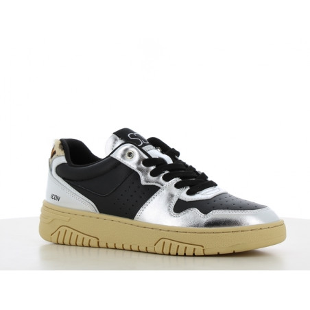 Casual sneakers women Silver - Icon métallic low - SJ