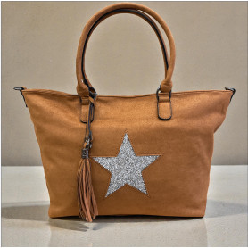 Sac cabas Camel - Stella - mandoline