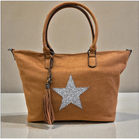 Sac cabas Camel - Stella - mandoline