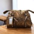 sac synthétique métallisé bronze rangements fermeture zippée