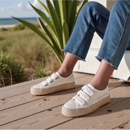 Basket espadrille Amore Findlay beige crème pour femme