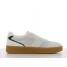 Basket homme SJ Men Casual Sneakers Low blanc et vert en suède et mesh avec semelle gomme