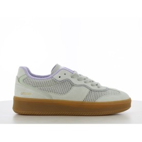 Basket femme SJ Ladies Casual Sneakers Low mint green lila en suède et mesh avec semelle gomme