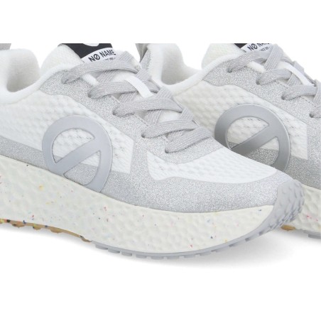 Basket No Name Carter Fly Protect Blanc/Argenté | La Boutique GDR