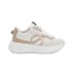 Basket femme No Name Carter Jogger W dove nude en cuir velours et textile avec semelle 5 cm