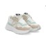 Basket femme No Name Carter Jogger W double sand dove mint en cuir velours et textile avec semelle 5 cm
