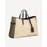 Vue trois quarts du sac Vanessa Wu Bethany Noir avec empiècements léopard latéraux