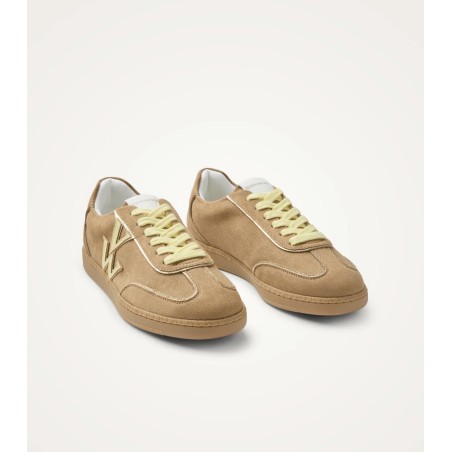 Baskets Monogramme Aura Initial Camel Vanessa Wu femme | La Boutique GDR