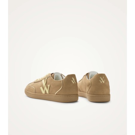 Baskets Monogramme Aura Initial Camel Vanessa Wu femme | La Boutique GDR
