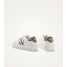 Vue arrière des baskets Vanessa Wu JANE Initials blanches avec patch léopard