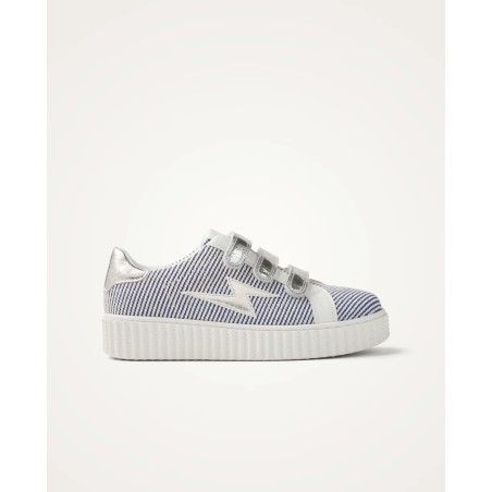 Profil des baskets MAGGIE Originals blanc bleu Vanessa Wu