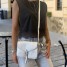 Sac bandoulière Mandoline argenté au format compact et élégant