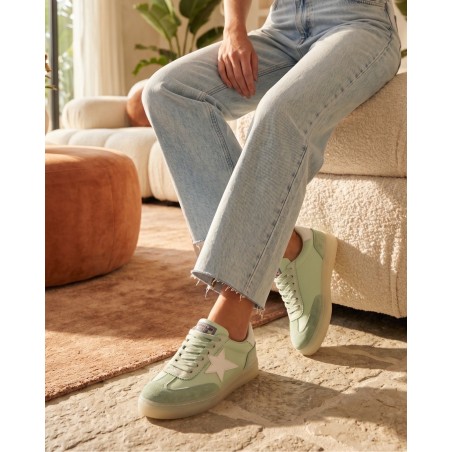 Basket Jade verte avec étoile blanche de la marque Findlay
