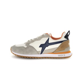 Basket homme Jet-M Taupe White Navy - W6YZ