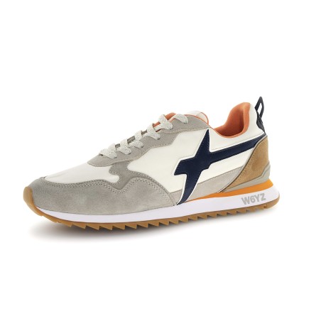 Basket homme Jet-M Taupe White Navy W6YZ